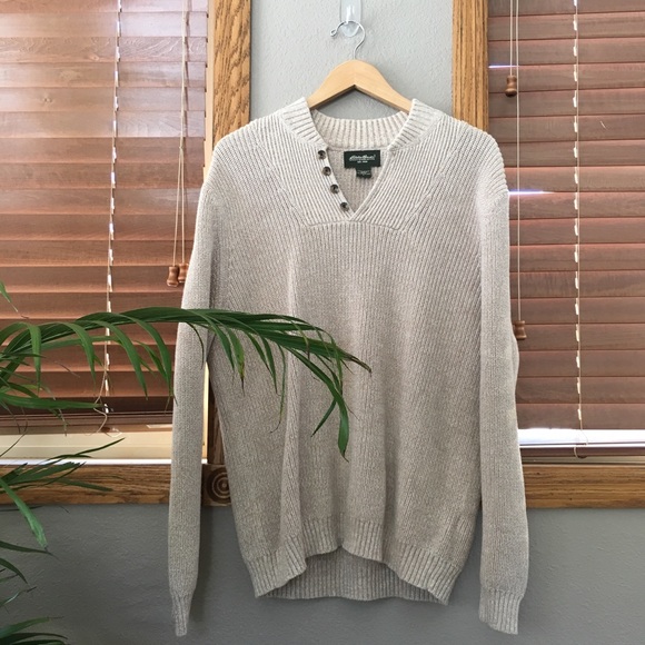 cotton henley sweater